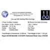 Image 3 : SILVER 21.12ctw Blue Crystal and Cubic Zirconia Earrings