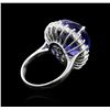 Image 3 : 14KT White Gold GIA Certified 16.98ct Tanzanite and Diamond Ring