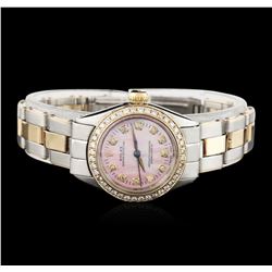 Rolex Two-Tone Diamond Oyster Perpetual Ladies Watch