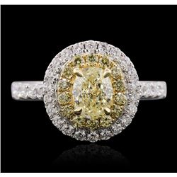 18KT Two-Tone Gold 1.32ctw Diamond Engagement Ring