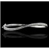 Image 1 : 14KT White Gold 1.05ctw Diamond Bangle