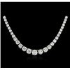 Image 1 : 18KT White Gold 6.77ctw Diamond Necklace