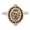 Image 1 : 14KT Two-Tone Gold 1.07ctw Diamond Ring