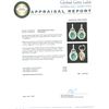 Image 3 : 14KT Yellow Gold 5.84ctw Emerald and Diamond Earrings