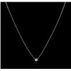Image 1 : 14KT White Gold 0.50ct Diamond Solitaire Pendant With Chain