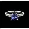 Image 1 : 14KT White Gold 1.55ct Tanzanite and Diamond Ring