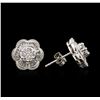 Image 2 : 0.90ctw Diamond Stud Earrings - 14KT White Gold