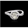 Image 1 : 14KT White Gold 1.24ctw Diamond Ring