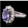 Image 2 : 14KT White Gold 3.35ct Tanzanite and Diamond Ring