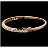 Image 2 : 14KT Rose Gold 3.16ctw Diamond Bangle Bracelet