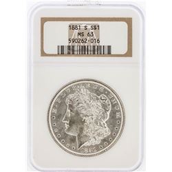 1881-S NGC MS63 Morgan Silver Dollar