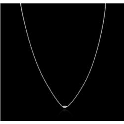 14KT White Gold 0.14ct Diamond Solitaire Necklace