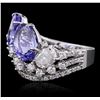 Image 2 : 14KT White Gold 3.45ctw Tanzanite and Diamond Ring