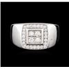 Image 1 : 14KT White Gold 0.68ctw Diamond Ring