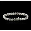 Image 2 : 18KT White Gold 9.66ctw Diamond Tennis Bracelet