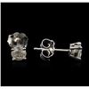 Image 2 : 14KT White Gold 0.62ctw Diamond Stud Earrings