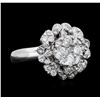Image 2 : 14KT White Gold 0.84ctw Diamond Ring