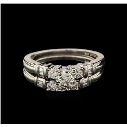 1.08ctw Diamond Wedding Ring Set - Platinum