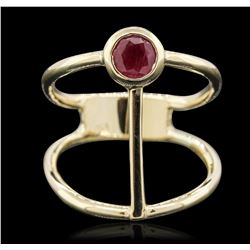 14KT Yellow Gold 0.55ct Ruby Ring