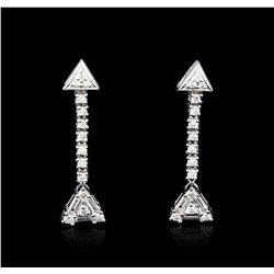 14KT White Gold 0.84ctw Diamond Earrings