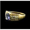 Image 2 : 14KT Yellow Gold 1.04ct Tanzanite and Diamond Ring