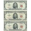 Image 1 : 1963 $5 Red Seal Bill Lot of 3