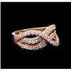 Image 2 : 14KT Rose Gold 0.50ctw Diamond Ring