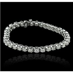 14KT White Gold 7.03ctw Diamond Tennis  Bracelet