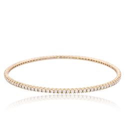 14KT Rose Gold 2.70ctw Diamond Bangle Bracelet