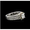 Image 2 : 14KT White Gold 1.05ctw Diamond Ring