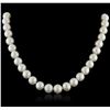 Image 1 : 14KT White Gold Pearl Necklace