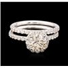 Image 1 : 14KT White Gold 2.44ctw Diamond Wedding Ring Set