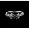 Image 1 : 1.27ctw Black Diamond Ring - 18KT White Gold