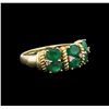 Image 2 : 14KT Yellow Gold 2.12ctw Emerald and Diamond Ring