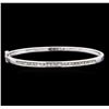 Image 1 : 1.00ctw Diamond Bangle Bracelet - 14KT White Gold