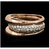 Image 1 : 14KT Two-Tone Gold 0.55ctw Diamond Ring