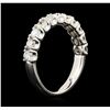 Image 2 : 14KT White Gold 0.88ctw Diamond Ring