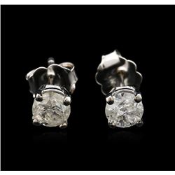 14KT White Gold 0.68ctw Diamond Stud Earrings