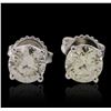Image 1 : 14KT White Gold 1.87ctw Diamond Stud Earrings