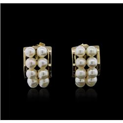 14KT Yellow Gold Pearl Earrings