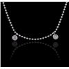 Image 1 : 18KT White Gold 0.06ctw Diamond Necklace