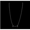 Image 2 : 18KT White Gold 0.06ctw Diamond Necklace