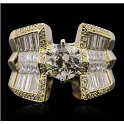 18KT Yellow Gold 3.51ctw Diamond Ring