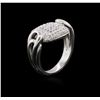 Image 3 : 14KT White Gold 0.93ctw Diamond Ring