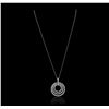 Image 2 : 14KT White Gold 1.55ctw Diamond Pendant With Chain