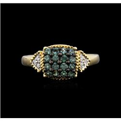 14KT Yellow Gold 0.49ctw Alexandrite and Diamond Ring