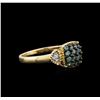 Image 2 : 14KT Yellow Gold 0.49ctw Alexandrite and Diamond Ring