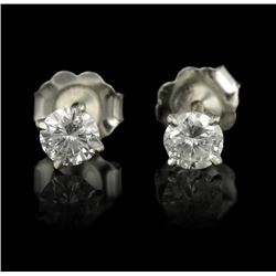 14KT White Gold 0.48ctw Diamond Solitaire Earrings