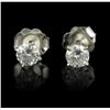 Image 1 : 14KT White Gold 0.48ctw Diamond Solitaire Earrings