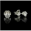 Image 2 : 14KT White Gold 0.48ctw Diamond Solitaire Earrings